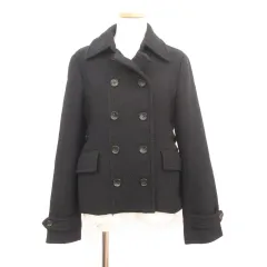 マカフィー MACPHEE トゥモローランド ジャケット Pコート ウール 38 黒 ブラック /ka0214