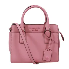kate spade 2WAY レザー ピンク ハンドバッグ シルバー