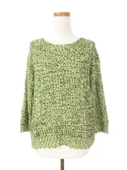 スピック&スパン Spick&Span カットソー ニット 長袖 コットン F フリー 緑 グリーン /ah