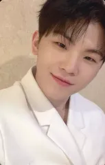 【中古】コレクションカード(男性) SEVENTEEN/WOOZI(ウジ)/裏面水色・白・文字青/CD「JAPAN 2ND MINI ALBUM『24H』(初回限定盤A)」封入特典フォトカードA
