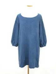 ジャーナルスタンダード JOURNAL STANDARD ワンピース ミニ 七分袖 バルーンスリーブ ボリュームスリーブ 起毛 ウール混 青 ブルー /sa