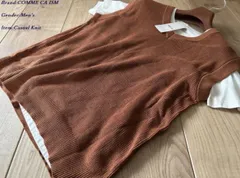 新品 COMME CA ISM コムサイズム 春夏 ニットベスト 13オレンジ Mサイズ 71KA01 定価3,400円