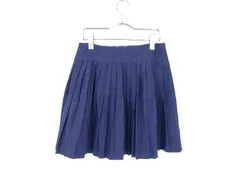 イエナ IENA スカート ミニ プリーツ リネン混 36 青 ブルー /tk