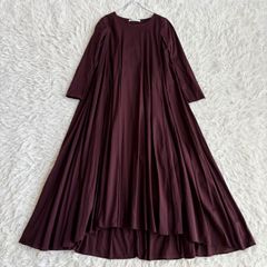 イッサロンドン カシュクール風ロングフレアワンピース シルク100% UK6