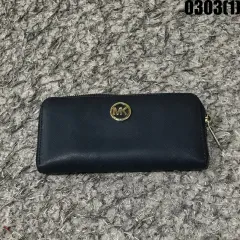 マイケルコース ネイビー ラウンド 長財布