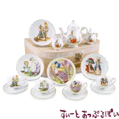 ミニチュア 【ロイターミニチュア】　ピーターラビット　おままごとティーセット（鑑賞用） RP56562-0 ドールハウス用