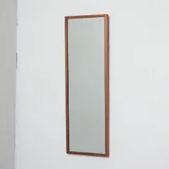 イギリス ヴィンテージ ウォールミラー 木製 シンプル 北欧 スタイル 天然木 ミッドセンチュリー モダン 姿見 壁掛け 鏡 英国 90607