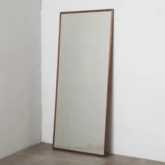 イギリス ヴィンテージ ウォールミラー 木製 シンプル 北欧 スタイル 天然木 ミッドセンチュリー モダン 姿見 壁掛け 鏡 英国 92159