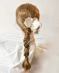 卒業式　袴髪飾り　ドライフラワー　胡蝶蘭