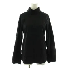 ブルーレーベルクレストブリッジ BLUE LABEL CRESTBRIDGE スーピマコンパクトスムースハイネックトップス Tシャツ カットソー 長袖 チェック柄 38 黒 ブラック 55P14233 /KU