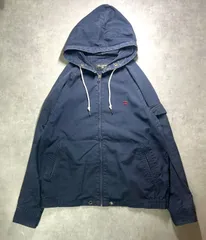 ビラボン BILLABONG ジップアップ フード ジャケット ネイビー 紺 M AG011-R32 綿100% ラグランスリーブ y2k サーフ ワークスタイル ストリート 古着 ボロ 襤褸 ダメージ感 雰囲気重視 ジャンク品