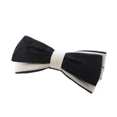 アレクサンドルドゥパリ Alexandre De Paris リボン バレッタ ヘアアクセサリー 黒 白 /KH