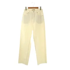 ヤヌーク YANUK 別注 LEA ストレートホワイトデニムカットオフパンツ ジーンズ 24 オフホワイト /DF ■OS