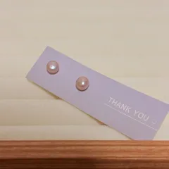 天然 淡水真珠 ピアス　シルバー　6.5mm