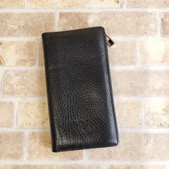 美品 ヒロフ HIROFU ☆ レザー 長財布 イタリア製 ブラック 黒 小銭室有