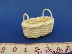 ミニチュア 両手バスケット　オーバル　VRBSK-05 ドールハウス用
