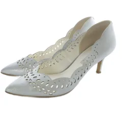 ダイアナ DIANA ラメ パンチング パンプス ハイヒール ポインテッドトゥ 24cm ライトグレー