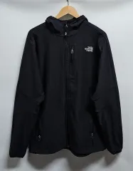 THE NORTH FACE ザノースフェイス ブラック フード ソフトシェル ジャケット M