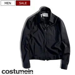【定価37,400円(税込)】COSTUMEIN コストメイン 肌心地のいいトロピカルウールの生地感と2パターンで着られる仕掛け襟が魅力的な 2WAYシャツブルゾン バンドカラー ブルゾン シャツ 長袖 イタリア製 21016063C ブラック ノーカラー 4