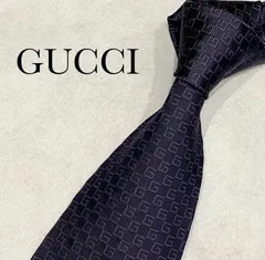 【極美品】GUCCI グッチ ネクタイ ブランド ハイブランド 高級ブランド パープル ブラック ネイビー シルク GG柄 GGパターン