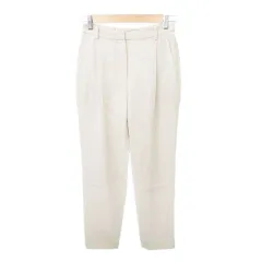 セオリーリュクス theory luxe 美品 パンツ 無地 ストレッチ ウエストゴム 薄手 36 約Sサイズ グレー ■YHS7