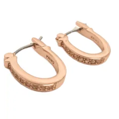 コーチ COACH パヴェ ピアス フープ ストーン アクセサリー ローズゴールドカラー ■OOM