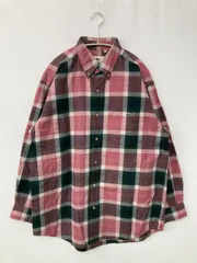 LACOSTE ラコステ シャツ/ブラウス 3 レッド コットン チェック柄 ワンポイント ブランドロゴ ミドル丈 長袖 ボタンダウン
