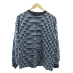 アーバンリサーチ ドアーズ URBAN RESEARCH DOORS 美品 近年 ボーダー Tシャツ カットソー 長袖 青 ブルー M