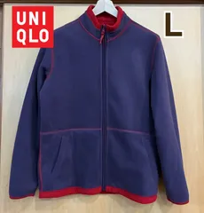 ユニクロ　リバーシブル　フリースフルジップジャケット　レッド&パープル　Lサイズ
