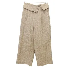 ムルーア MURUA 美品 ワイド パンツ ヘリンボーン S 茶 ブラウン /MKS A0227のサムネイル