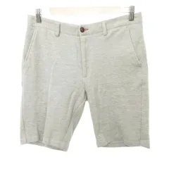 ザラマン ZARA MAN ハーフ ショートパンツ 無地 ジップアップ 薄手 M～Lサイズ グレー