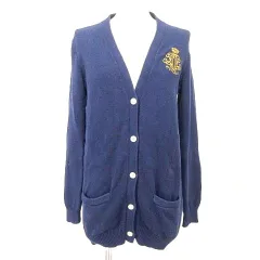 ラルフローレンスポーツ RALPH LAUREN SPORT 国内正規 コットンニット カーディガン S 160 84A 紺 ネイビー ■GY47 A0226