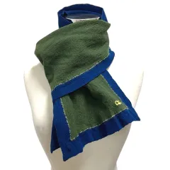 フォーティーファイブアールピーエム  45R 45rpm マフラー ストール ワンポイント ロゴ 刺繍 緑 グリーン 紺 ネイビーのサムネイル