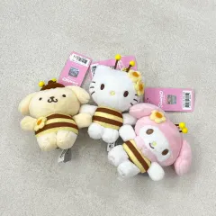 (まとめ売り) サンリオ ハローキティ ポムポムプリン マイメロディ みつばち ぬいぐるみ キーホルダー