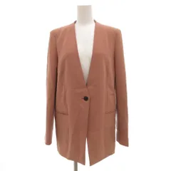 セオリー Theory ノーカラージャケット ストレッチ 0 ピンク /JS ■TC