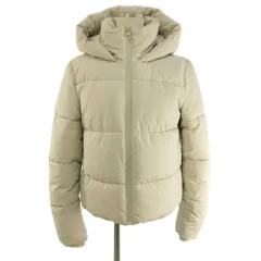 ザラ ZARA 近年 パフジャケット 中綿ジャケット フード S 4341/733/811 アイボリー