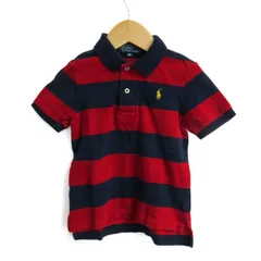 ポロバイラルフローレン ポロシャツ 半袖 コットン トップス ベビー 男の子用 90サイズ レッド×ネイビー Polo by Ralph Lauren 【中古】のサムネイル