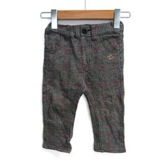 ミキハウス パンツ コットン100% ブランド ボトムス 黒 赤 ベビー 男の子用 90サイズ ブラック×レッド×グレー MIKIHOUSE 【中古】