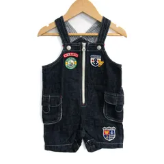 ミキハウス デニムオーバーオール サロペット コットン 日本製 ベビー 男の子用 80サイズ インディゴ MIKIHOUSE 【中古】