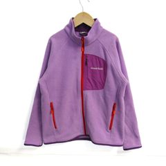 モンベル フリースブルゾン ジャケット アウトドア 44139931 アウター キッズ 女の子用 140サイズ パープル mont-bell 【中古】