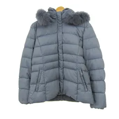 インディヴィ ダウンジャケット ジャンパー 大きいサイズ リアルファー ブランド アウター レディース 12サイズ グレー INDIVI 【中古】