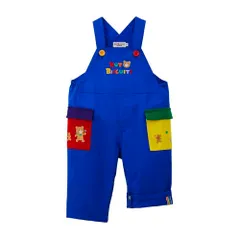 新品 [MIKIHOUSE HOT BISCUITS] [ミキハウス ホットビスケッツ] オーバーオール 男の子 女の子 ベビー 子供服 ブルー S(70-80cm) 73-3301-683