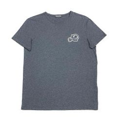 美品 モンクレール ダブルロゴ ワッペン グレー M Tシャツ 4S549 