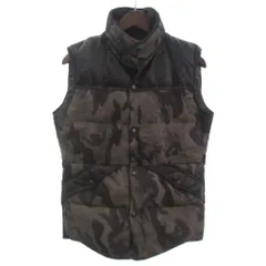 エーケーエム AKM MOUNTAIN DOWN COLLECTION ダウンベスト カモフラ柄 B245 ブラウン系 ダークカモ M ■ECT