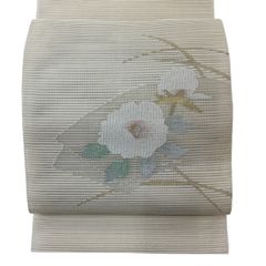 C5 美品 夏物 絽綴 花模様 金銀糸 白 太鼓 正絹 薄物 絽 紗 名古屋帯 C5 美品 夏物 絽綴 花模様 金銀糸 白 太鼓 正絹 薄物 絽 紗 名古屋帯
