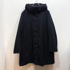 ユニクロ ハイブリッドダウンコート フード付き ネイビー L【送料込み】