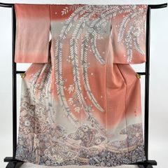 D797 訪問着 東京ますいわ屋 辻ヶ花 絞り 正絹 着物 単衣 未使用極美品