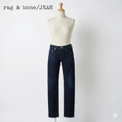 rag & bone ラグアンドボーン デニムパンツ W24 XS相当 ストレート インディゴブルー USA製 アメリカ製 レディース ジーンズ ストレッチ 濃紺 ニューヨーク 高品質 美品 カジュアル シンプル #K007-39のサムネイル