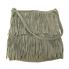 Nardelli ナルデリ フリンジ ショルダーバッグ スエード 皮革 茶系 ブラウン系