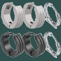 ピアス フープ リング メンズ 男女兼用 金属アレルギー対応 レディース 316Lサージカルステンレス シンプル リングピアス (3種6個セット) フープピアス GOKEI